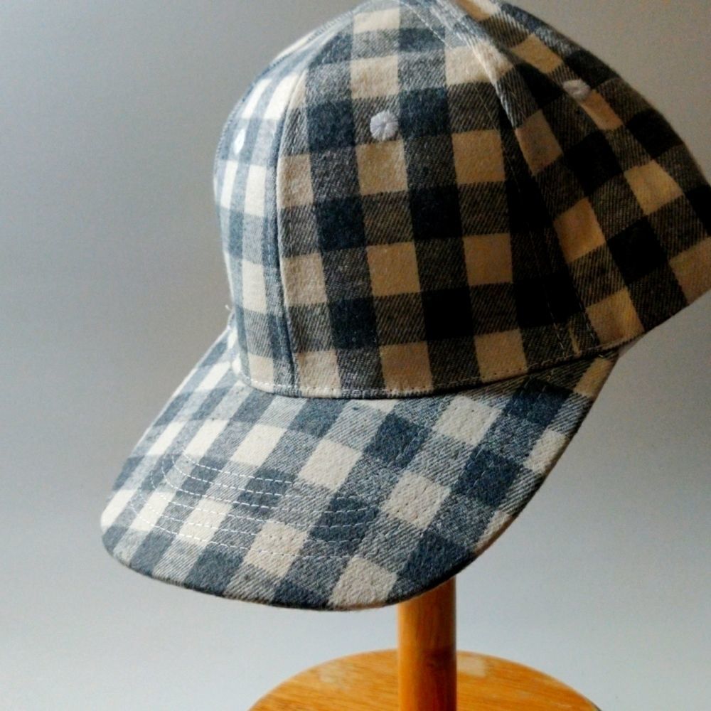 Cocus Pocus White and Grey Plaid‎ Adjustable Hat